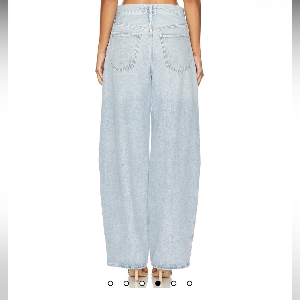 Agolde Kristen Jean Light Wash Wide Leg Balloon Jeans - Picture 4 of 7